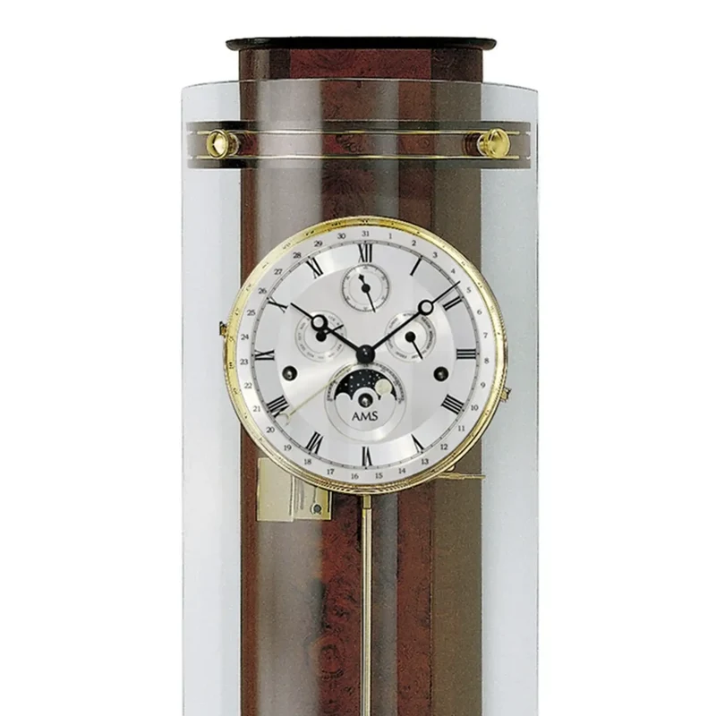 AMS Regulator R3633/1 Wanduhr Nussbaum • Westminster-Schlagwerk • Mondphase