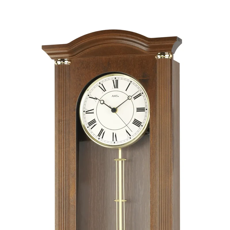AMS Regulator R2765/1 Wanduhr Nussbaum • Westminster Schlagwerk • 8-Tage-Werk
