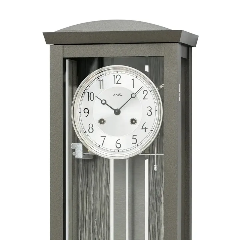 AMS Regulator R2747 Wanduhr Anthrazit • Westminster Schlagwerk • 8-Tage-Werk