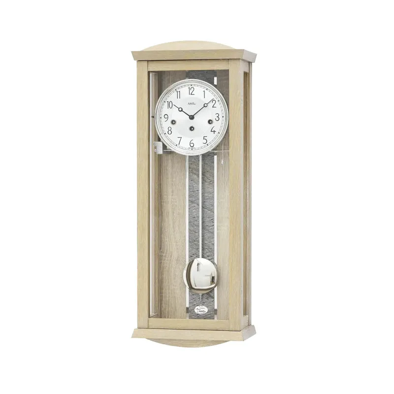 AMS Regulator R2745 Wanduhr Eiche • Westminster Schlagwerk • 8-Tage-Werk