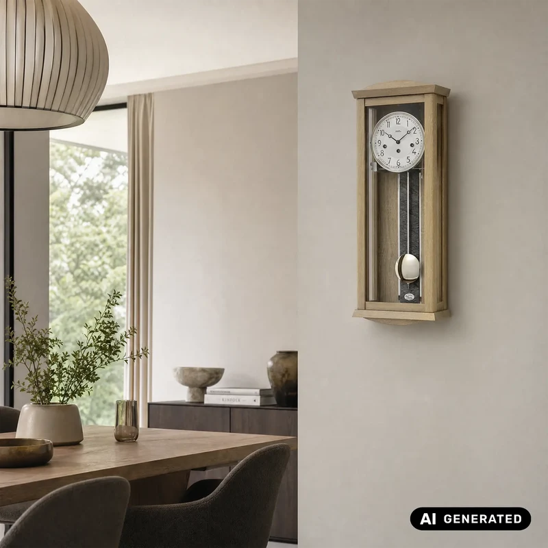 AMS Regulator R2745 Wanduhr Eiche • Westminster Schlagwerk • 8-Tage-Werk