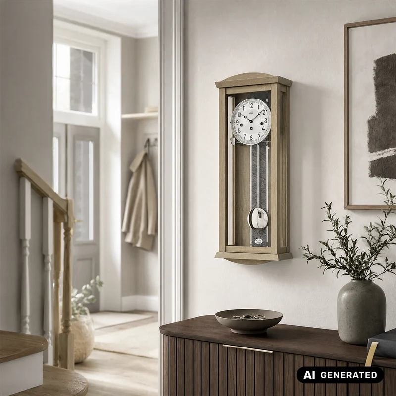 AMS Regulator R2745 Wanduhr Eiche • Westminster Schlagwerk • 8-Tage-Werk
