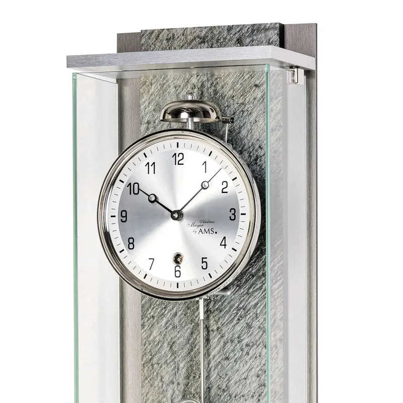 AMS Seilzug Regulator R2725 Wanduhr Anthrazit • 8-Tage-Schlagwerk • Mineralglas