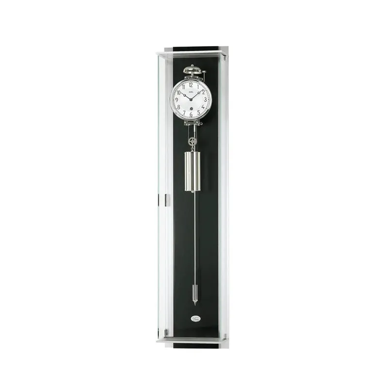 AMS Seilzug Regulator R2722/11 Wanduhr Schwarz • 8-Tage-Schlagwerk • Stundenschlag auf Glocke