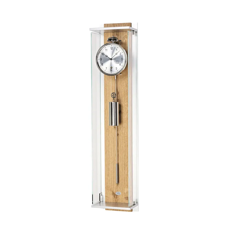 AMS Seilzug Regulator R2723 Wanduhr Wildeiche • 8-Tage-Schlagwerk • Schlag zur vollen Stunde