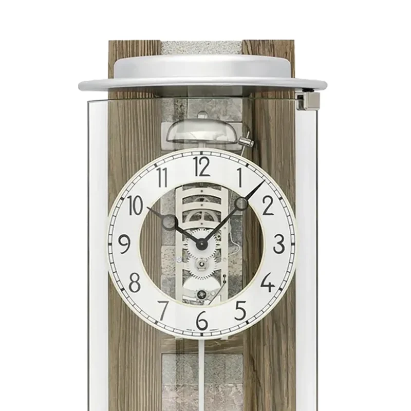 AMS Regulator R2716 Wanduhr Nussbaum • 8-Tage-Uhrwerk mit Glockenschlag • Geschwungenes Mineralglas