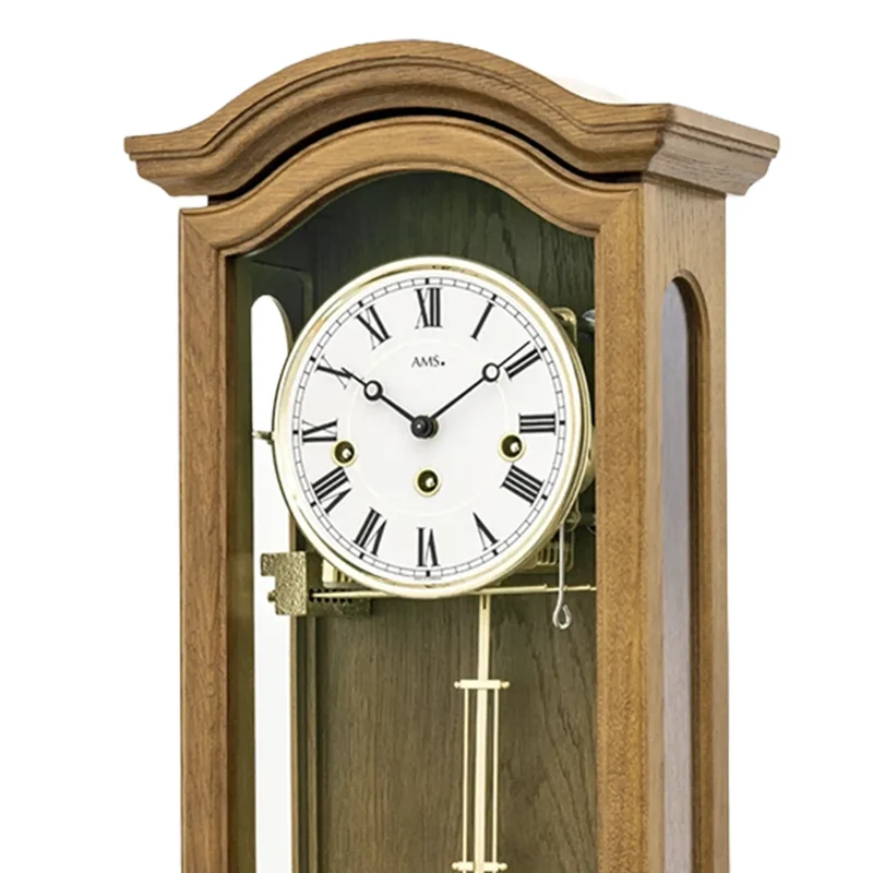 AMS Regulator R2696/4 Wanduhr Eiche • Westminster Schlagwerk • 8-Tage-Werk