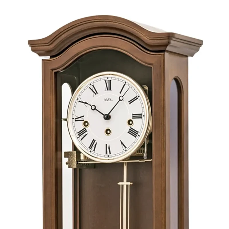 AMS Regulator R2696/1 Wanduhr Nussbaum • Westminster Schlagwerk • 8-Tage-Werk
