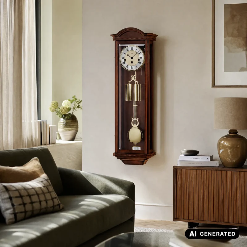 AMS 2672/9 Wanduhr Kirschbaum antik • Westminster-Schlagwerk • 8-Tage-Laufwerk