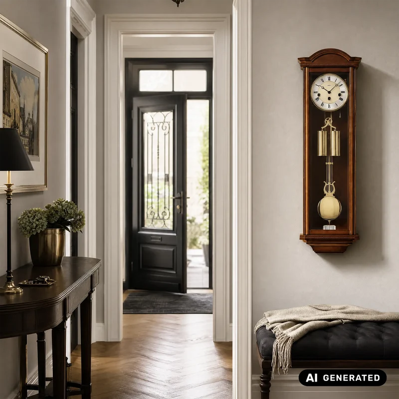 AMS 2672/9 Wanduhr Kirschbaum antik • Westminster-Schlagwerk • 8-Tage-Laufwerk