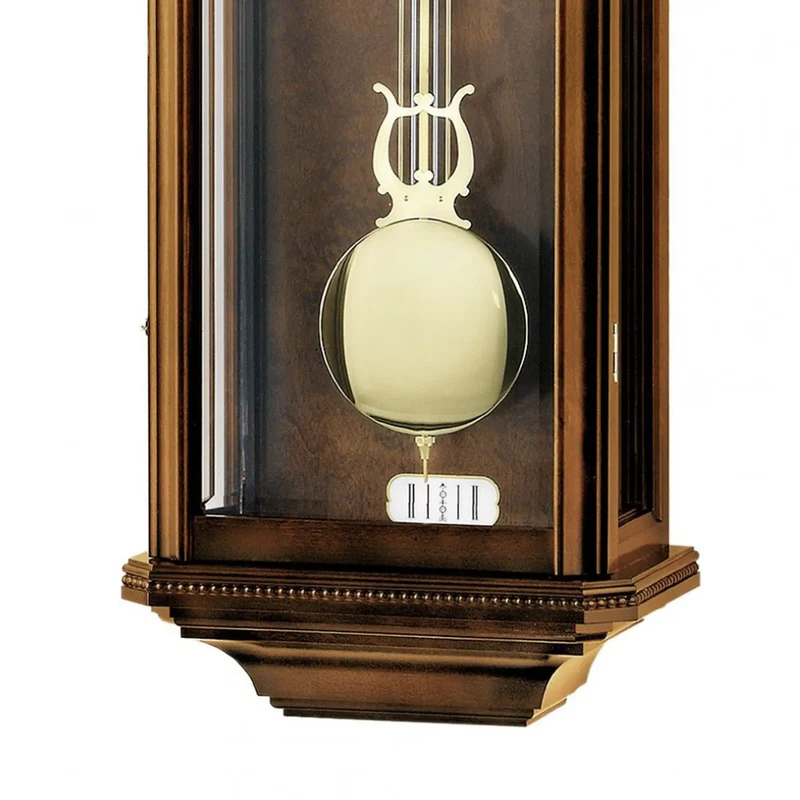 AMS Seilzug Regulator R2672/1 Wanduhr Nussbaum • Westminster Schlagwerk • 8-Tage-Mechanik