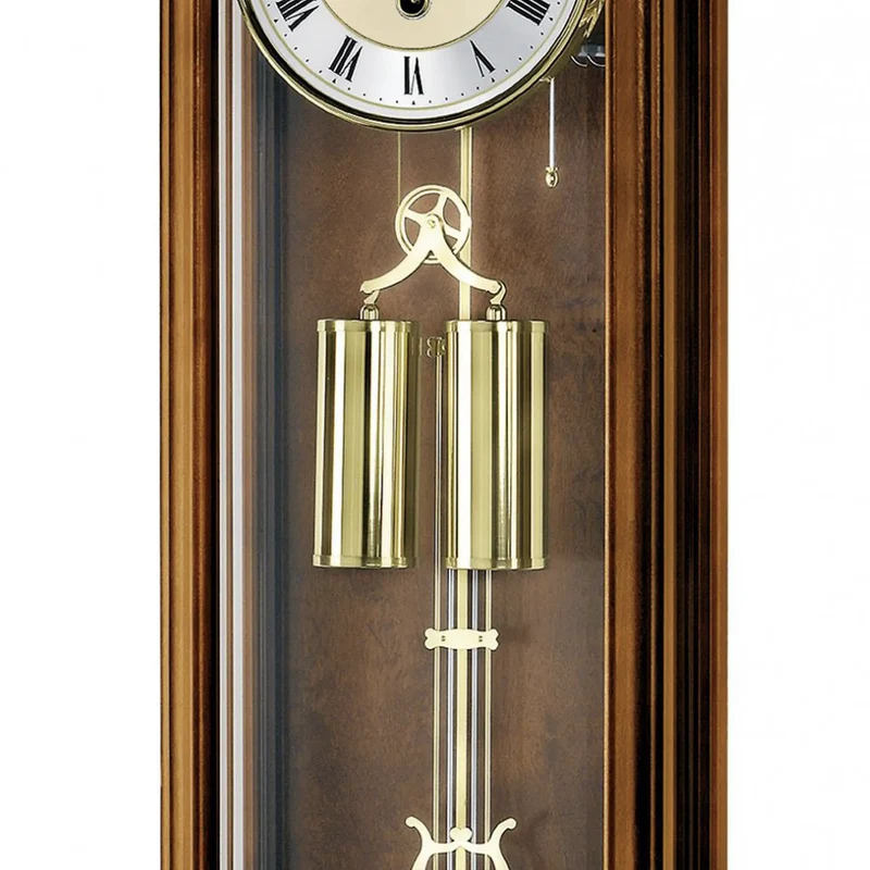 AMS Seilzug Regulator R2672/1 Wanduhr Nussbaum • Westminster Schlagwerk • 8-Tage-Mechanik