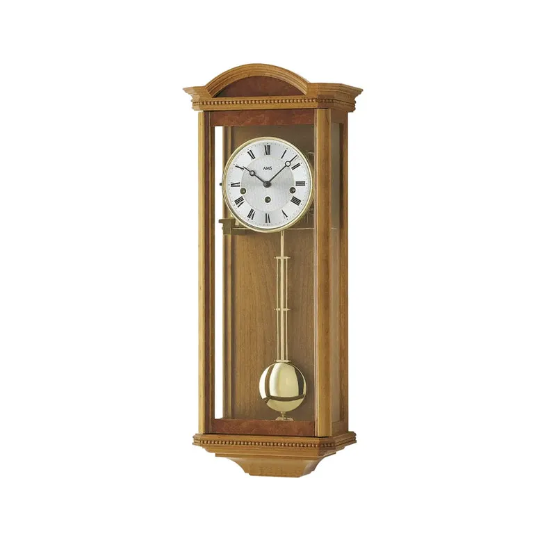 AMS Regulator R2663/9 Wanduhr Kirschbaum • 8-Tage Westminster Schlagwerk • Automatische Nachtabschaltung