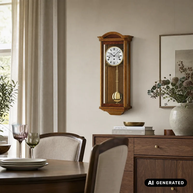 AMS Regulator R2663/9 Wanduhr Kirschbaum • 8-Tage Westminster Schlagwerk • Automatische Nachtabschaltung