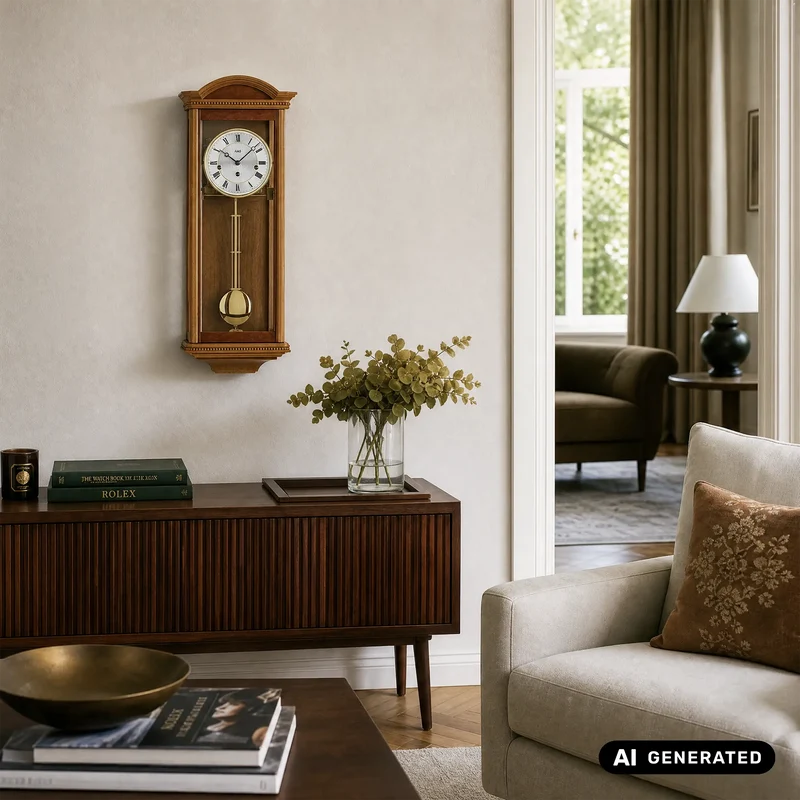 AMS Regulator R2663/9 Wanduhr Kirschbaum • 8-Tage Westminster Schlagwerk • Automatische Nachtabschaltung