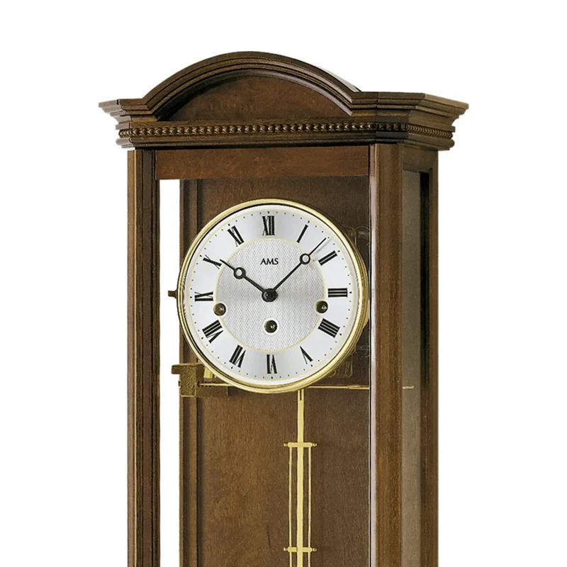 AMS Regulator R2663/1 Wanduhr Nussbaum • Westminster Schlagwerk • 8-Tage-Werk