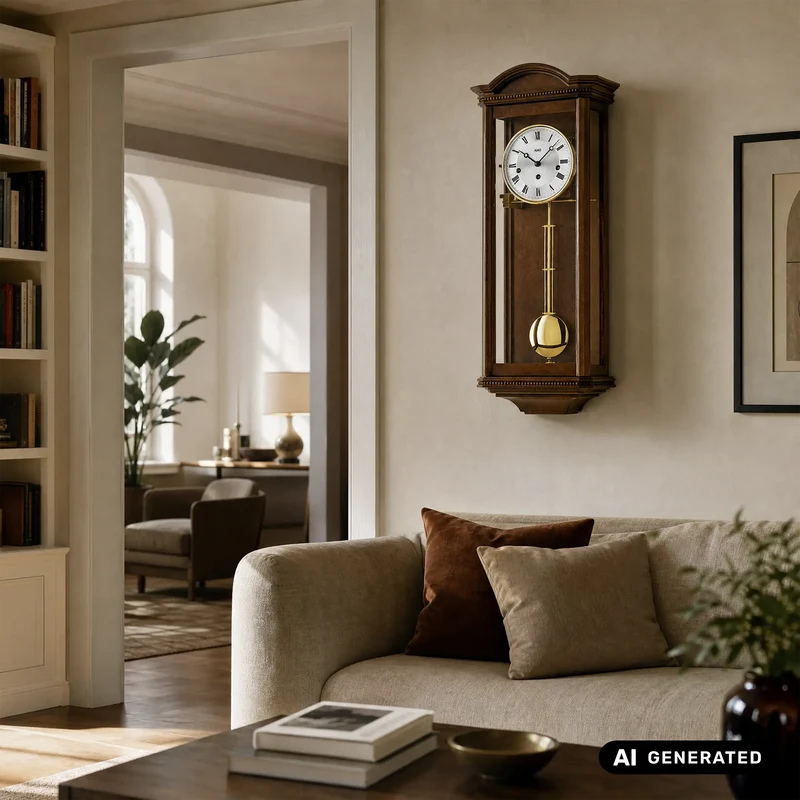 AMS Regulator R2663/1 Wanduhr Nussbaum • Westminster Schlagwerk • 8-Tage-Werk