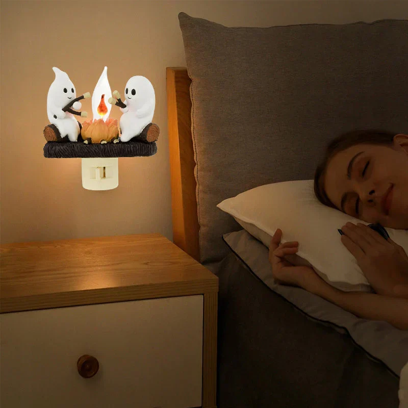 Spookvlam Nachtlampje met Kampvuureffect – Uniek LED Sfeerlicht met Flikkerende Gloed voor Kinderen en Volwassenen | Sansoti