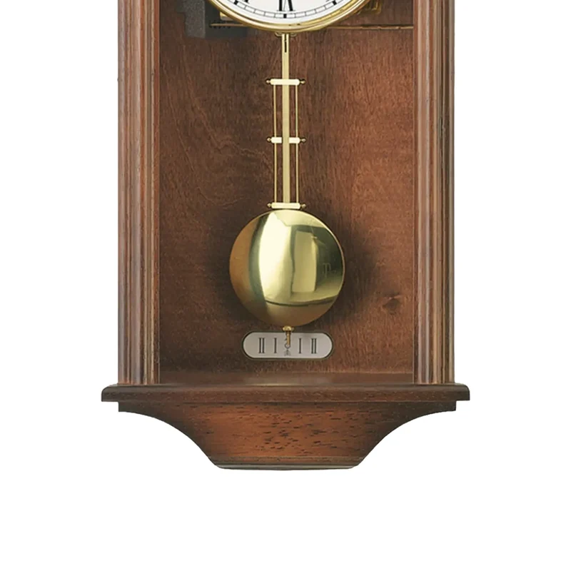AMS Regulator R2614/1 Wanduhr Nussbaum • 8-Tage Westminster Schlagwerk • Massivholz Nussbaumlackiert