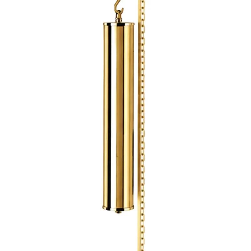 AMS Grenoble H303 Wanduhr Gold • 7-Tage-Kettenzugwerk • Stundenschlag auf Glocke