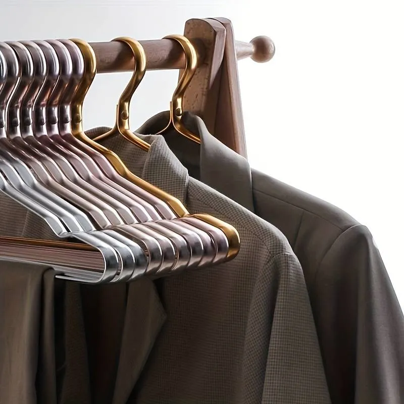 Kledinghangers messing set goud kleding hanger luxe garderobe kledingkast hangers stevig anti slip jas blouse jurk hanger | Sansoti