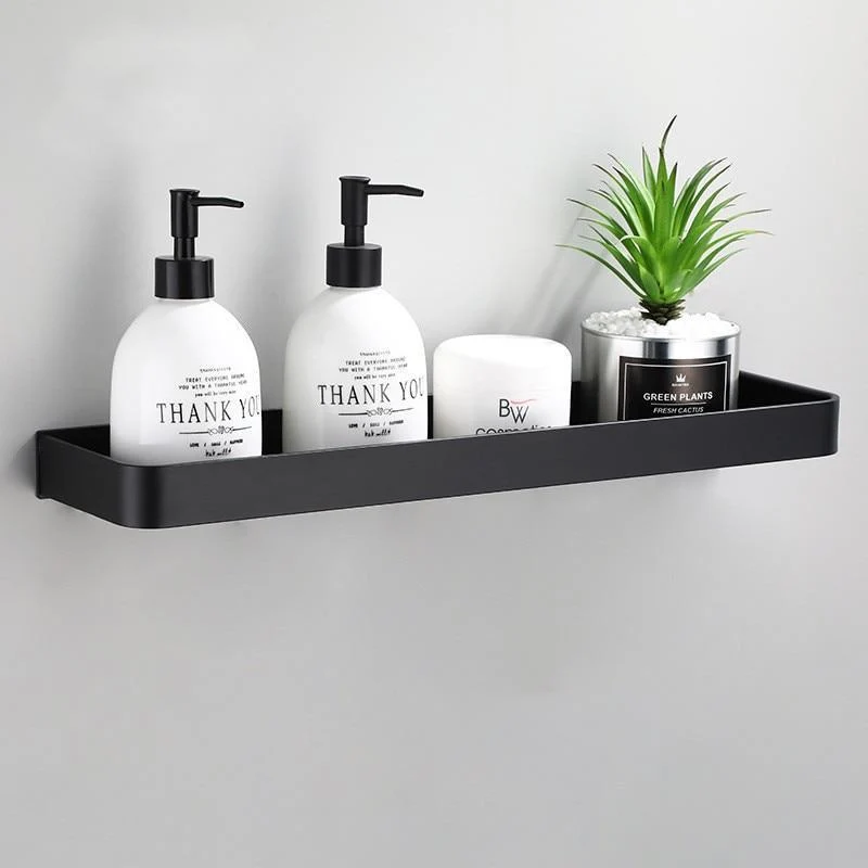 Wandplank aluminium 30 cm zwart badkamer keuken opbergplank zwevend smal rek muur plank modern minimalistisch | Sansoti