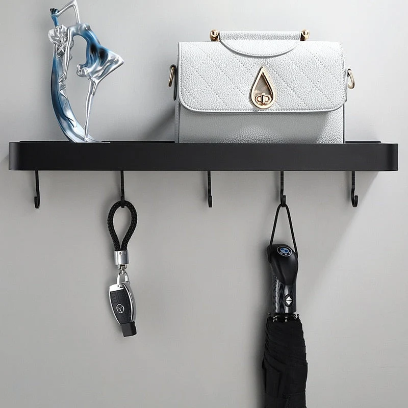 Wandplank aluminium 30 cm zwart badkamer keuken opbergplank zwevend smal rek muur plank modern minimalistisch | Sansoti
