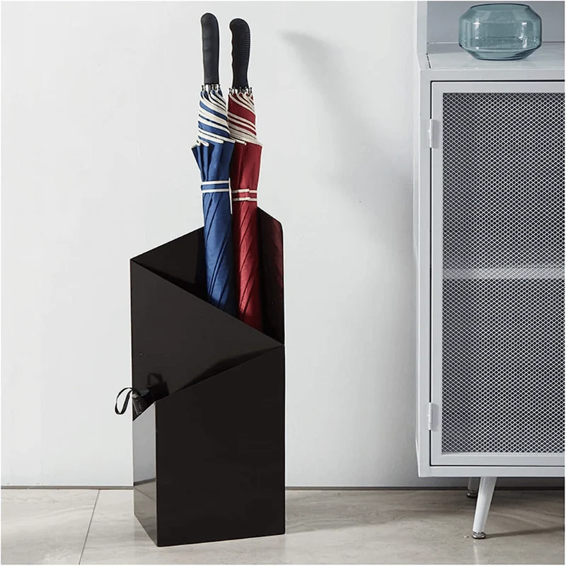 Parapluhouder metaal 50x20x20 cm rood hal entree paraplu standaard modern Scandinavisch design paraplubak binnen kantoor | Sansoti