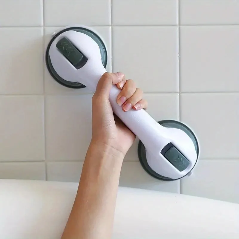 Veiligheidshandgreep Zuignap Kunststof Wit Badkamer Douche Wandgreep Antislip Zonder Boren Extra Grip Badkamer | Sansoti
