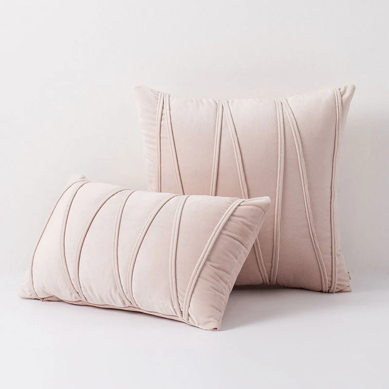 Sierkussenhoes Fluweel Polyester 45x45cm Roze Bank Slaapkamer Kussenhoes Vierkant Rechthoek Decoratief Interieur | Sansoti