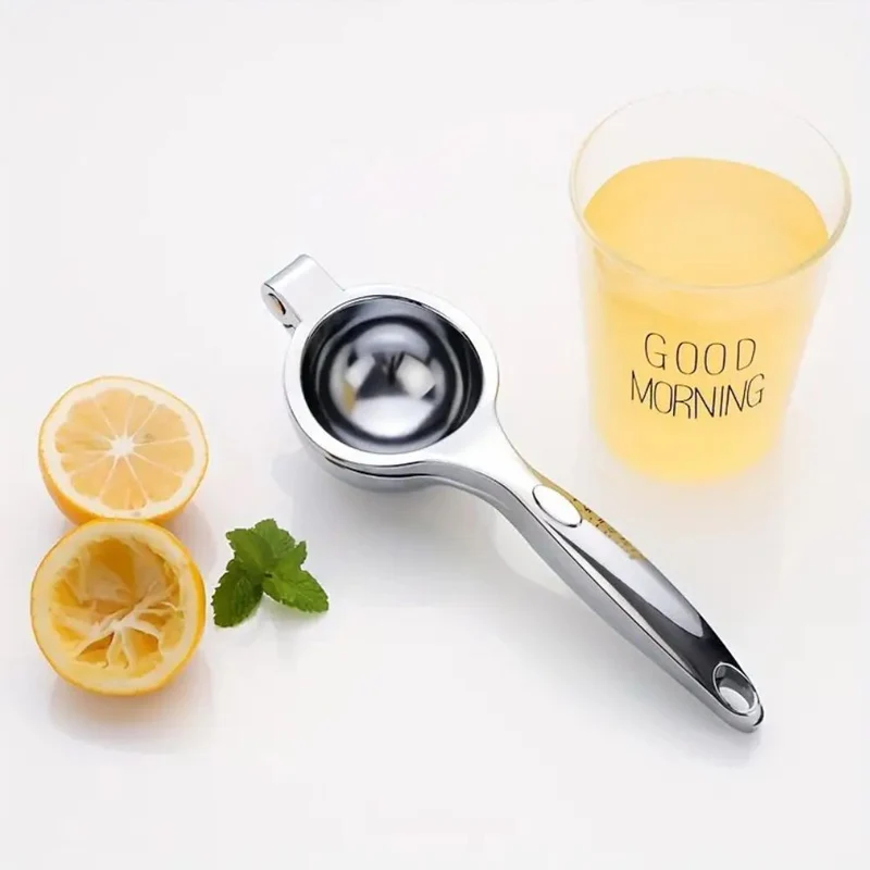 Citruspers RVS 22cm Zilver Handmatig Keuken Citroenpers Limoenpers Ergonomisch Sap Pers Tool Vaatwasmachinebestendig | Sansoti