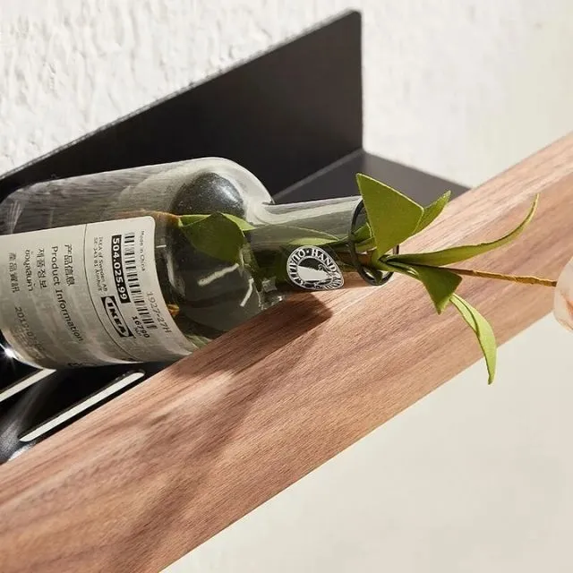 Wandrek Hout Badkamer Boorvrij Zelfklevend Houten Wandplank Keuken Badkamer Opbergplank Muurrek Organizer | Sansoti