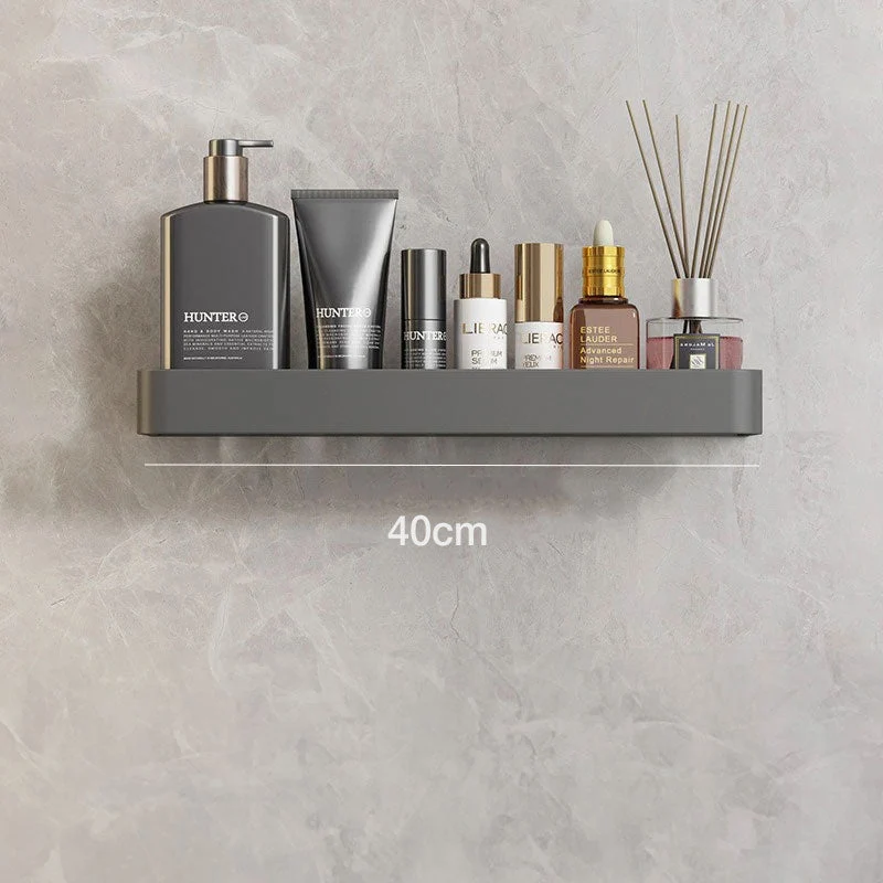 Wandrek Badkamer Metaal 30cm Grijs Wandplank Douche Shampoo Rek Opbergplank Muurrek Badkamer Accessoires Organizer | Sansoti