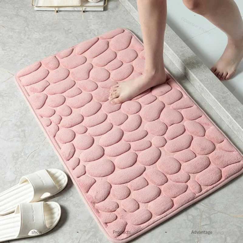 Badmat Microvezel Antislip Crème Badkamer Sneldrogend Absorberend Zachte Badkamermat Wasbaar Vloermat Douchemat Keukenmat | Sansoti