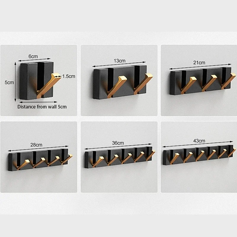 Wandhaak Opvouwbaar RVS Zwart Goud Kapstok Haak Badkamer Hal Keuken Inklapbaar Minimalistisch Design Jashaak Handdoekhaak | Sansoti