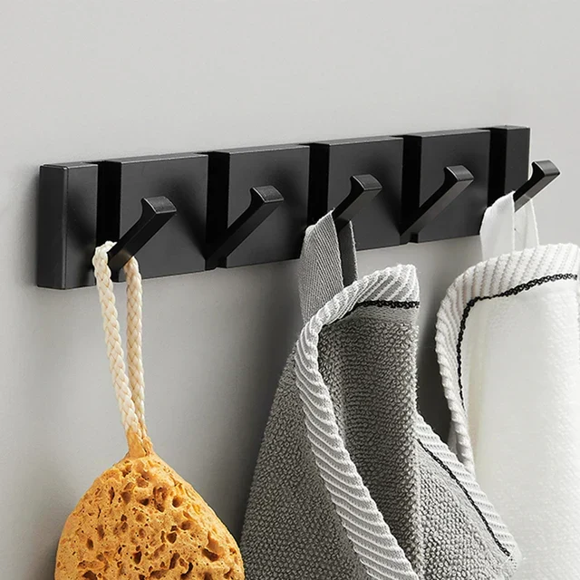 Wandhaak Opvouwbaar RVS Zwart Goud Kapstok Haak Badkamer Hal Keuken Inklapbaar Minimalistisch Design Jashaak Handdoekhaak | Sansoti