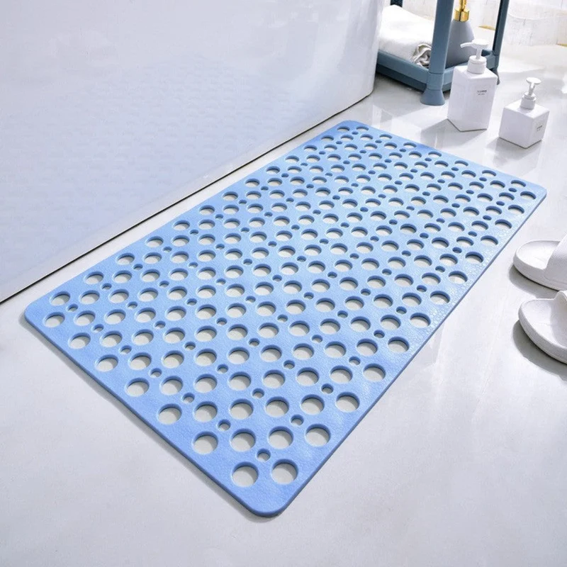 Douchemat Antislip PVC Grijs Badkamer Veilig Douche Badmat Met Afwateringsgaten Sneldrogend Schimmelbestendig Vloermat Douchecabine | Sansoti
