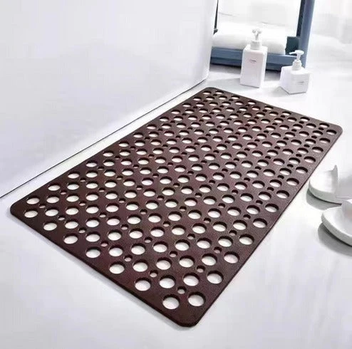 Douchemat Antislip PVC Grijs Badkamer Veilig Douche Badmat Met Afwateringsgaten Sneldrogend Schimmelbestendig Vloermat Douchecabine | Sansoti