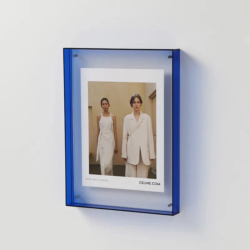 Acryl Fotolijst Gekleurd Transparant Oranje Wand Tafel Display Frame Moderne Fotohouder Poster Lijst Interieur Decoratie | Sansoti