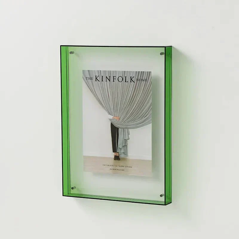 Acryl Fotolijst Gekleurd Transparant Oranje Wand Tafel Display Frame Moderne Fotohouder Poster Lijst Interieur Decoratie | Sansoti