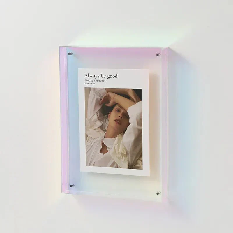 Acryl Fotolijst Gekleurd Transparant Oranje Wand Tafel Display Frame Moderne Fotohouder Poster Lijst Interieur Decoratie | Sansoti