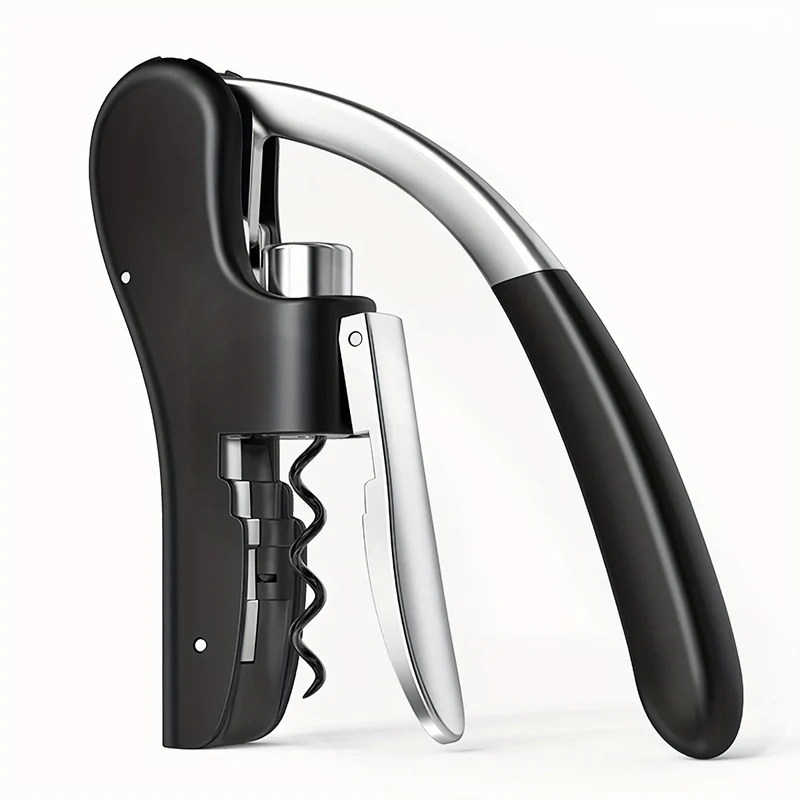 Kurkentrekker Hefboom Metaal Kunststof Rood Wijnflessen Thuis Horeca Flessenopener Ergonomisch | Sansoti