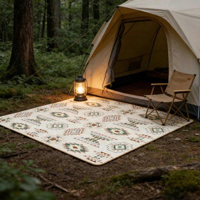 Buitenkleed Picknickmat Oxford 200x300 cm Bohemian Print Oprolbaar Campingmat Grasmat | Sansoti