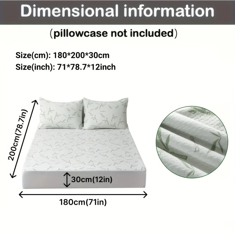 Matrasbeschermer Bamboe Ademend Koelend Diverse Matrassen Slaapcomfort Bedbeschermer Hoeslaken Ventilerend | Sansoti