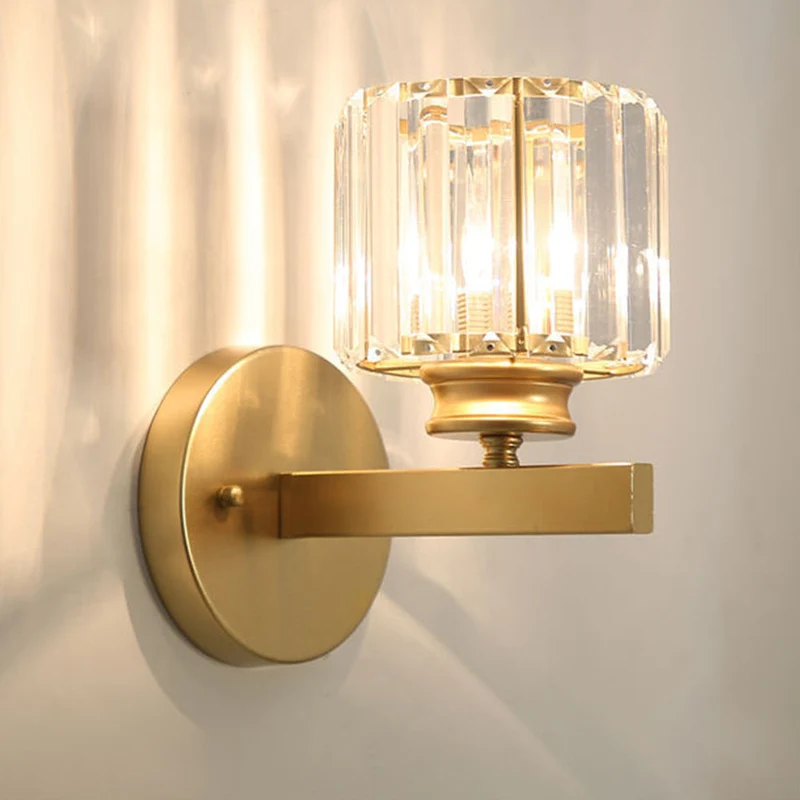 Wandlamp Glas Metaal Zwart 24cm Wandverlichting Woonkamer Slaapkamer Moderne Wandlamp Transparante Kap Accentverlichting | Sansoti