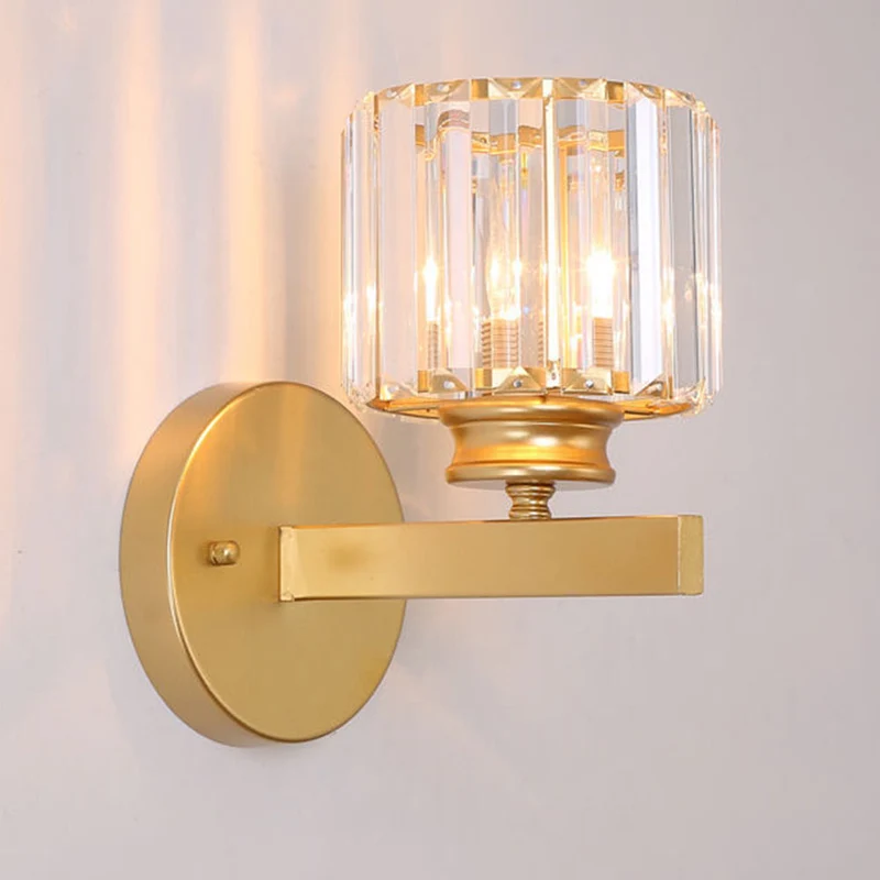 Wandlamp Glas Metaal Zwart 24cm Wandverlichting Woonkamer Slaapkamer Moderne Wandlamp Transparante Kap Accentverlichting | Sansoti