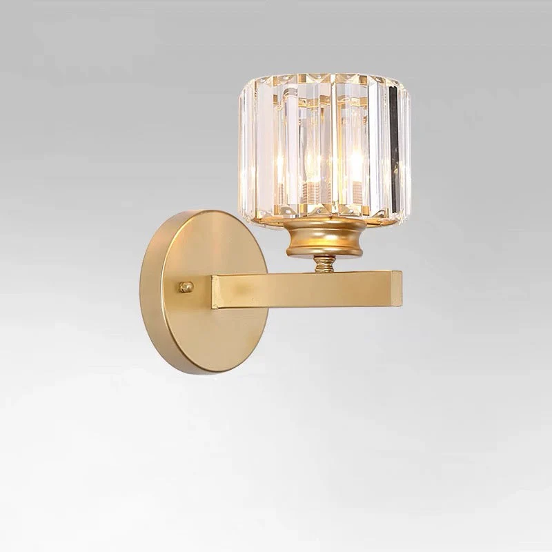 Wandlamp Glas Metaal Zwart 24cm Wandverlichting Woonkamer Slaapkamer Moderne Wandlamp Transparante Kap Accentverlichting | Sansoti