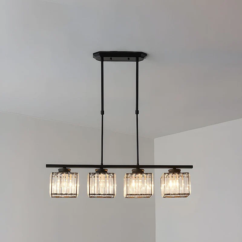 Hanglamp Glas E27 Zwart 3 of 4 Licht Eettafel Kookeiland Scandinavische Hanglamp Plafondlamp Keuken Woonkamer | Sansoti