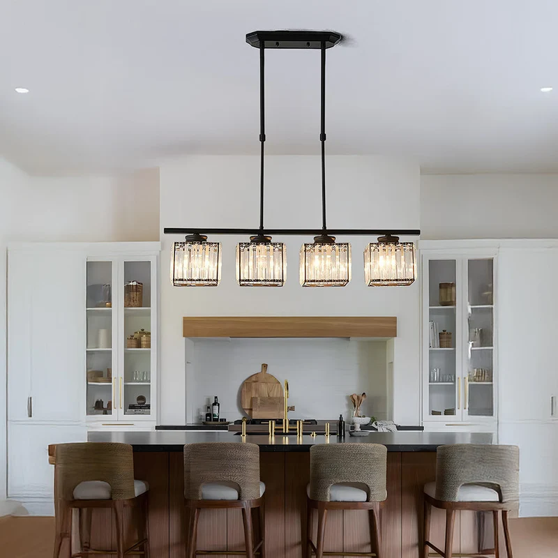 Hanglamp Glas E27 Zwart 3 of 4 Licht Eettafel Kookeiland Scandinavische Hanglamp Plafondlamp Keuken Woonkamer | Sansoti