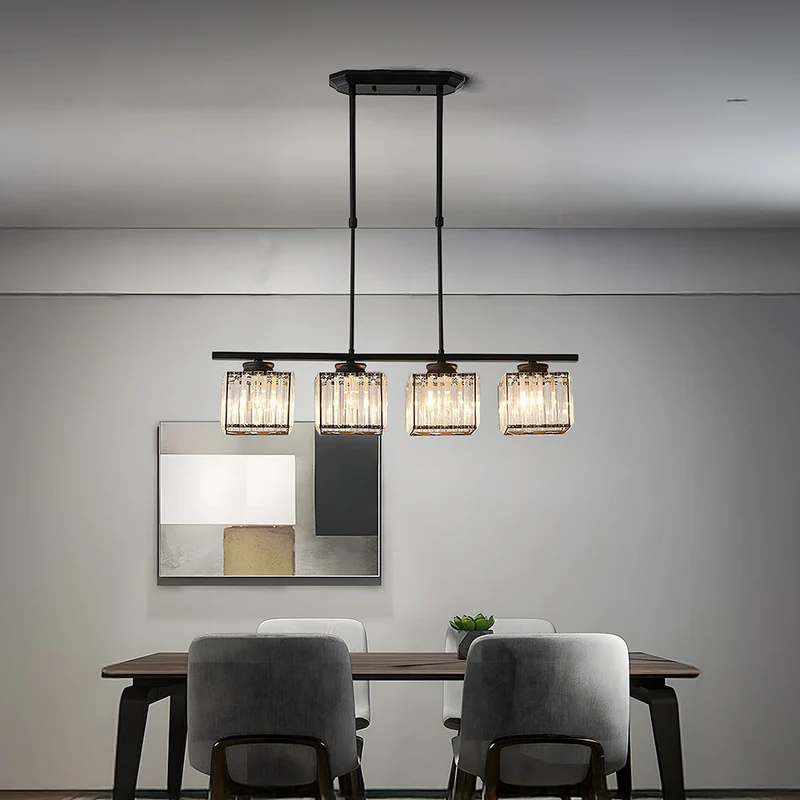Hanglamp Glas E27 Zwart 3 of 4 Licht Eettafel Kookeiland Scandinavische Hanglamp Plafondlamp Keuken Woonkamer | Sansoti